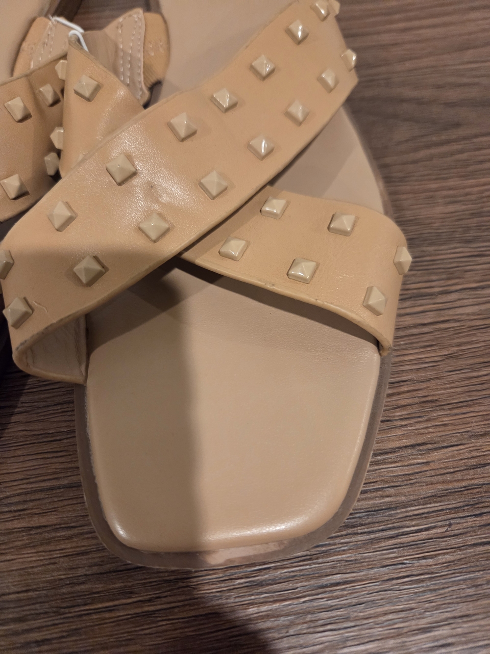 a new day Studded Crisscross Slide Sandal - Tan